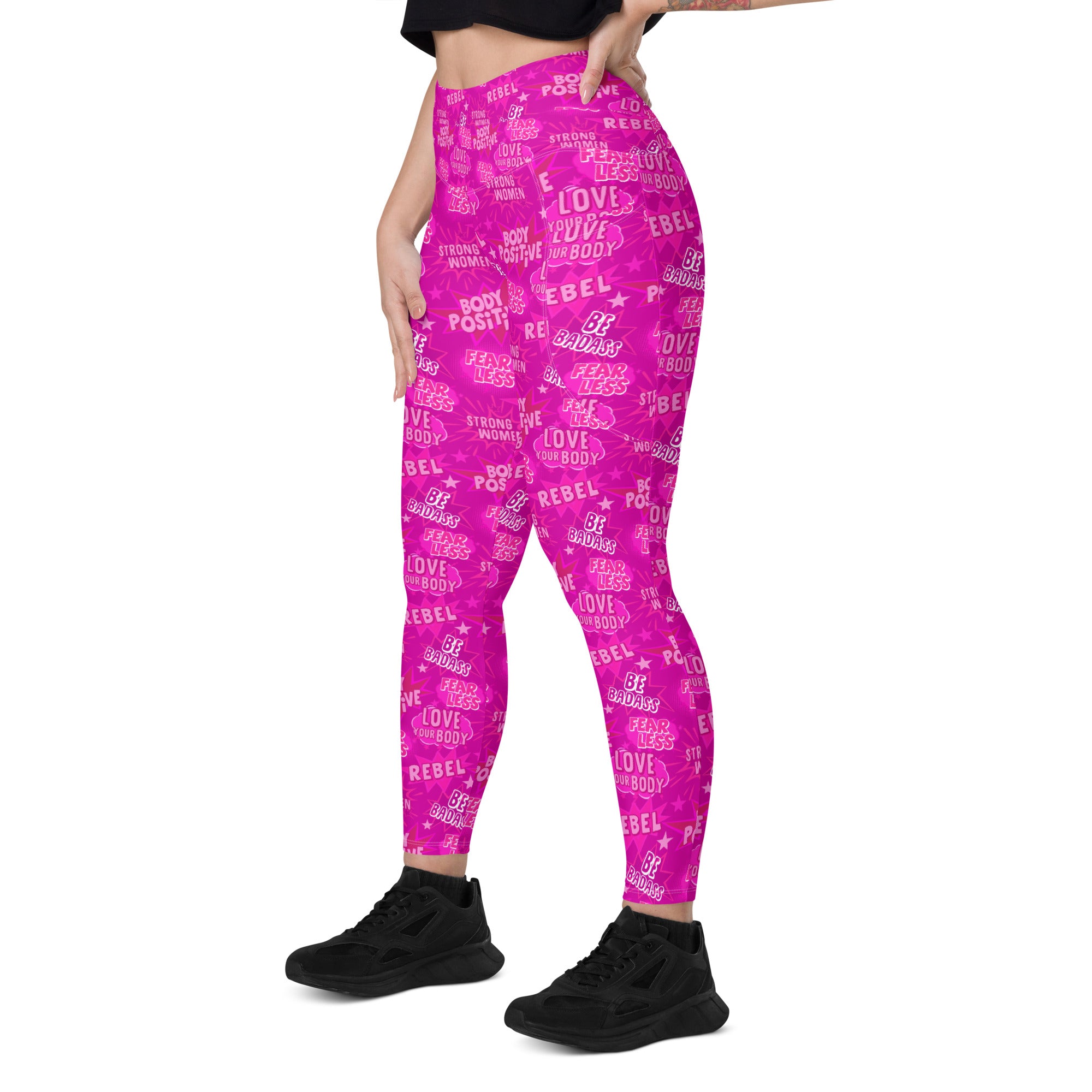 Empower Leggings with Pockets in Hot Pink
